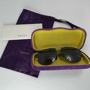 Gucci Green Aviator style sunglasses